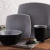 Gray SoHo 16-Piece Dinnerware Set