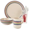 Multi-Color Band 28-Piece Dinnerware Set 2 Multi-Color Band 28-Piece Dinnerware Set -Cheap Home Store 810101309