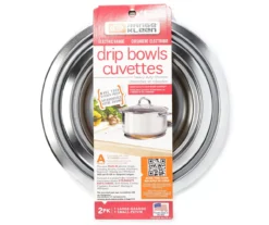Style A Chrome Drip Bowls, 2-Pack