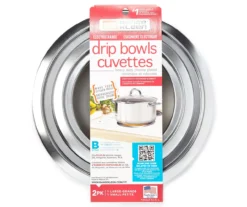 Style B Chrome Drip Bowls, 2-Pack