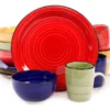 Multi-Color Vibe 12-Piece Dinnerware Set 1 Multi-Color Vibe 12-Piece Dinnerware Set -Cheap Home Store 810320642