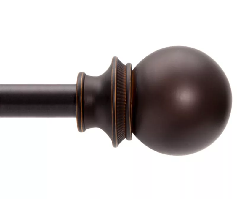 Birkin Oil Rubbed Bronze Adjustable Curtain Rod, (42" - 120") 3 Birkin Oil Rubbed Bronze Adjustable Curtain Rod, (42" - 120")