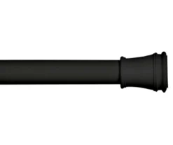 Rogers Black Adjustable Tension Rod, (28" - 48")
