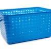 Blue Cutout Dots Storage Basket, (22")