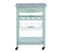 Smith Granite Top Kitchen Cart With Storage Basket 39 Smith Granite Top Kitchen Cart With Storage Basket -Cheap Home Store 810389659 A0 2