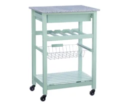 Smith Granite Top Kitchen Cart With Storage Basket 41 Smith Granite Top Kitchen Cart With Storage Basket -Cheap Home Store 810389659 A0 4