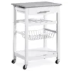 Smith Granite Top Kitchen Cart With Storage Basket -Cheap Home Store 810389661 1