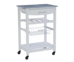 Smith Granite Top Kitchen Cart With Storage Basket 25 Smith Granite Top Kitchen Cart With Storage Basket -Cheap Home Store 810389661 A0 1