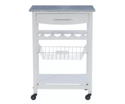 Smith Granite Top Kitchen Cart With Storage Basket 27 Smith Granite Top Kitchen Cart With Storage Basket -Cheap Home Store 810389661 A0 2