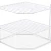 White Wire 3-Tier Corner Counter Rack 2 White Wire 3-Tier Corner Counter Rack -Cheap Home Store 810389763