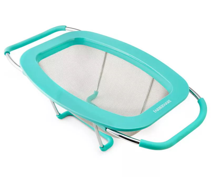 Expandable Colander, Teal 3 Expandable Colander, Teal