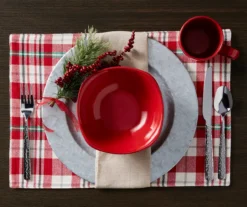 Red Soho Square 16-Piece Dinnerware Set -Cheap Home Store 810394892 320018874