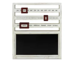 Wooden Sliding Calendar & Chalkboard