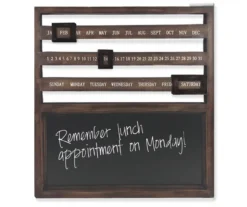 Brown Wood Calendar Slide Chalkboard