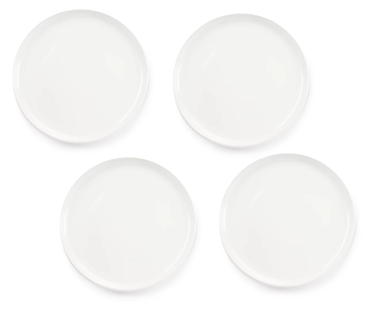 White Stoneware Dinner Plates, 4-Pack 3 White Stoneware Dinner Plates, 4-Pack