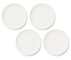 White Microwave Plastic Plates, 4-Pack
