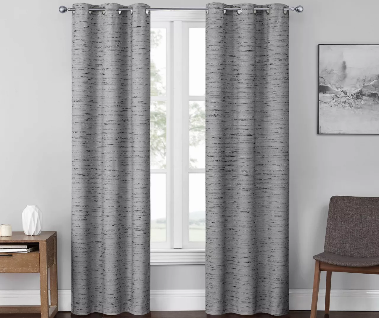 Eclipse River Blackout Grommet Curtain Panel Pair, (84") 3 Eclipse River Blackout Grommet Curtain Panel Pair, (84")