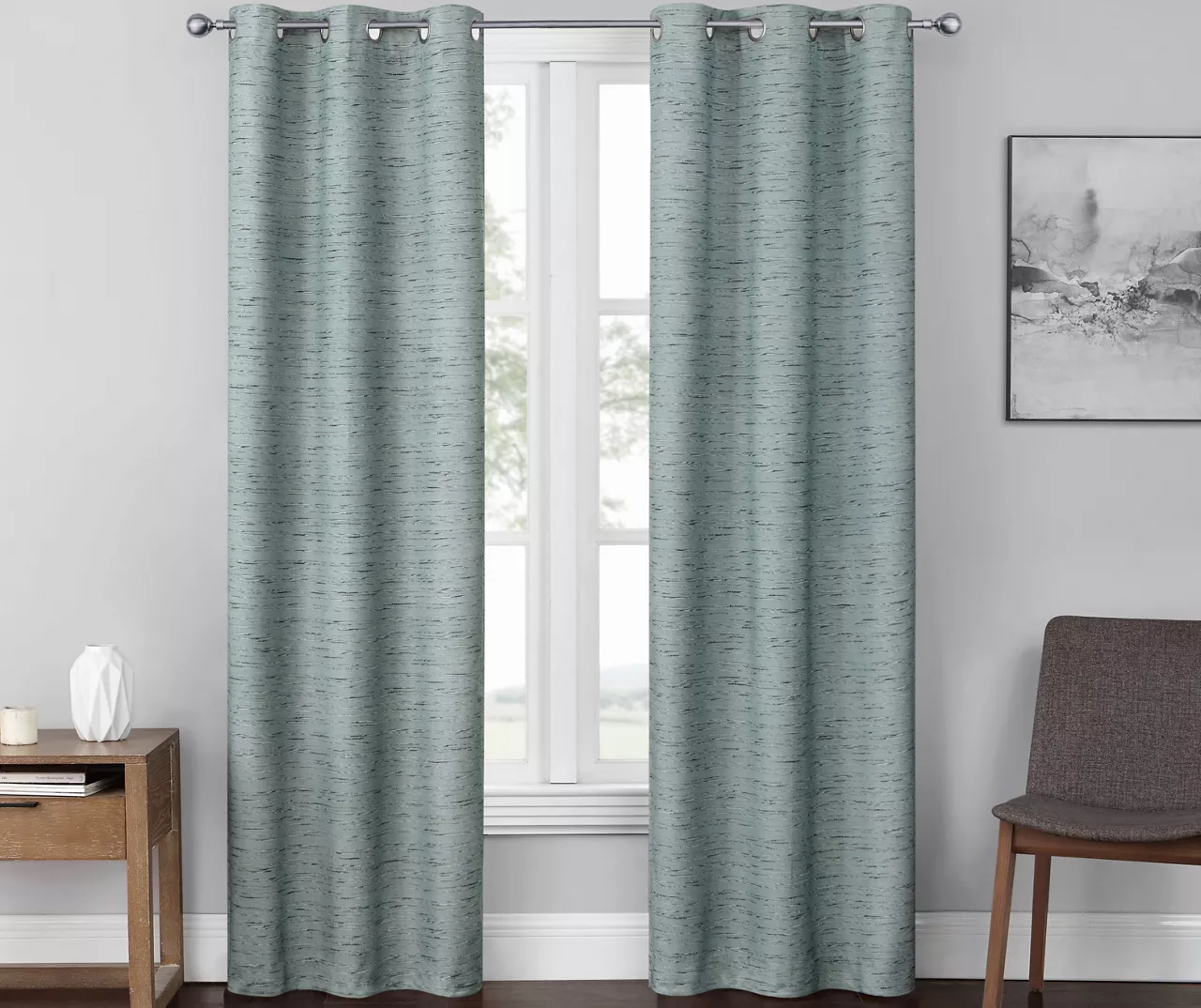 Eclipse River Blackout Grommet Curtain Panel Pair, (84") 5 Eclipse River Blackout Grommet Curtain Panel Pair, (84") - Image 3