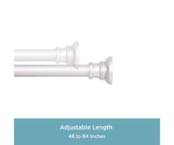 Brushed Nickel Nicholas Twist & Fit No Tools Tension Window Curtain Rod, (48" - 86") 11 Brushed Nickel Nicholas Twist & Fit No Tools Tension Window Curtain Rod, (48" - 86") -Cheap Home Store 810453781 4