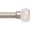 Caris Crackle Pewter Standard Decorative Window Curtain Rod, (48" - 86") -Cheap Home Store 810466068