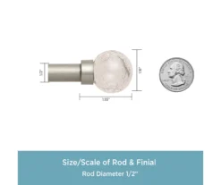 Caris Crackle Pewter Standard Decorative Window Curtain Rod, (48" - 86") -Cheap Home Store 810466068 3