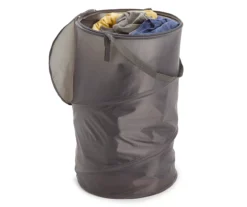 Gray Pop-Up Laundry Hamper -Cheap Home Store 810466847 2