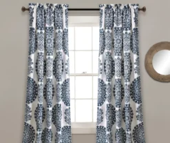 Evelyn Medallion Room-Darkening Rod Pocket Curtain Panel Pair -Cheap Home Store 810468105