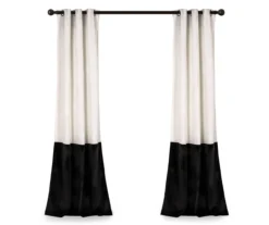 Prima Velvet Color Block White & Black Room-Darkening Grommet Curtain Panel Pair, (84") 15 Prima Velvet Color Block White & Black Room-Darkening Grommet Curtain Panel Pair, (84") -Cheap Home Store 810468129 6