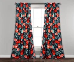 Poppy Garden Room-Darkening Back Tab Curtain Panel Pair -Cheap Home Store 810468160