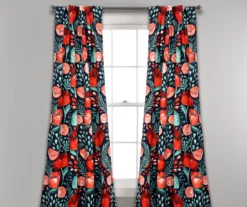 Poppy Garden Room-Darkening Back Tab Curtain Panel Pair -Cheap Home Store 810468161