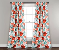 Poppy Garden Room-Darkening Back Tab Curtain Panel Pair -Cheap Home Store 810468163
