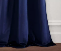 Prima Velvet Navy Room-Darkening Grommet Curtain Panel Pair, (95") -Cheap Home Store 810468170 3