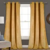 Prima Velvet Yellow Room-Darkening Grommet Curtain Panel Pair, (84") 1 Prima Velvet Yellow Room-Darkening Grommet Curtain Panel Pair, (84") -Cheap Home Store 810468176