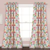 Mermaid Waves Green & Aqua Room-Darkening Rod Pocket Curtain Panel Pair, (84")