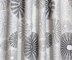 Circles Charcoal & Gray Room-Darkening Rod Pocket Curtain Panel Pair, (84") -Cheap Home Store 810468214 3