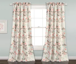 Pixie Fox Room-Darkening Rod Pocket Curtain Panel Pair, (84")