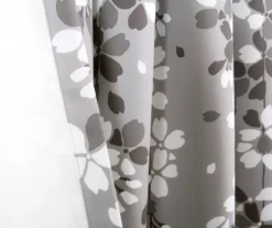 Weeping Flowers Gray Room-Darkening Rod Pocket Curtain Panel Pair, (95") -Cheap Home Store 810468234 4