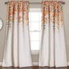 Weeping Flowers Turquoise & Tangerine Room-Darkening Rod Pocket Curtain Panel Pair, (95") 1 Weeping Flowers Turquoise & Tangerine Room-Darkening Rod Pocket Curtain Panel Pair, (95") -Cheap Home Store 810468239