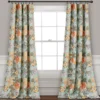 Sydney Blue & Green Floral Room-Darkening Rod Pocket Curtain Panel Pair, (84") -Cheap Home Store 810468275