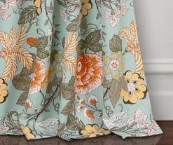 Sydney Blue & Green Floral Room-Darkening Rod Pocket Curtain Panel Pair, (84") 7 Sydney Blue & Green Floral Room-Darkening Rod Pocket Curtain Panel Pair, (84") -Cheap Home Store 810468275 2