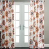 Adrianne White & Tangerine Floral Medallion Room-Darkening Grommet Curtain Panel Pair, (84") 1 Adrianne White & Tangerine Floral Medallion Room-Darkening Grommet Curtain Panel Pair, (84") -Cheap Home Store 810468333