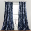 Forest Navy Room-Darkening Rod Pocket Curtain Panel Pair, (84") 2 Forest Navy Room-Darkening Rod Pocket Curtain Panel Pair, (84") -Cheap Home Store 810468371