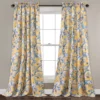 Dolores Yellow & Blue Floral Room-Darkening Rod Pocket Curtain Panel Pair, (95") 1 Dolores Yellow & Blue Floral Room-Darkening Rod Pocket Curtain Panel Pair, (95") -Cheap Home Store 810468409
