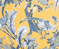 Dolores Yellow & Blue Floral Room-Darkening Rod Pocket Curtain Panel Pair, (95") -Cheap Home Store 810468409 2