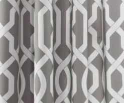 Edward Trellis Gray Room-Darkening Grommet Curtain Panel Pair, (63") -Cheap Home Store 810468414 2