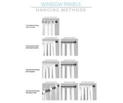 Evelyn Medallion Gray & White Room-Darkening Rod Pocket Curtain Panel Pair, (84") -Cheap Home Store 810468440 5