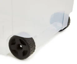 160-Quart Clear Wheeled Latch Storage Tote With Handle -Cheap Home Store 810473436 2