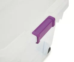 160-Quart Clear Wheeled Latch Storage Tote With Handle -Cheap Home Store 810473436 3