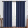 Round & Round Navy Blackout Grommet Curtain Panel, (108") -Cheap Home Store 810474093 1