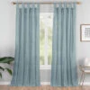 Priya Blue Semi-Sheer Tab Top Curtain Panel, (95") -Cheap Home Store 810474121 1 1
